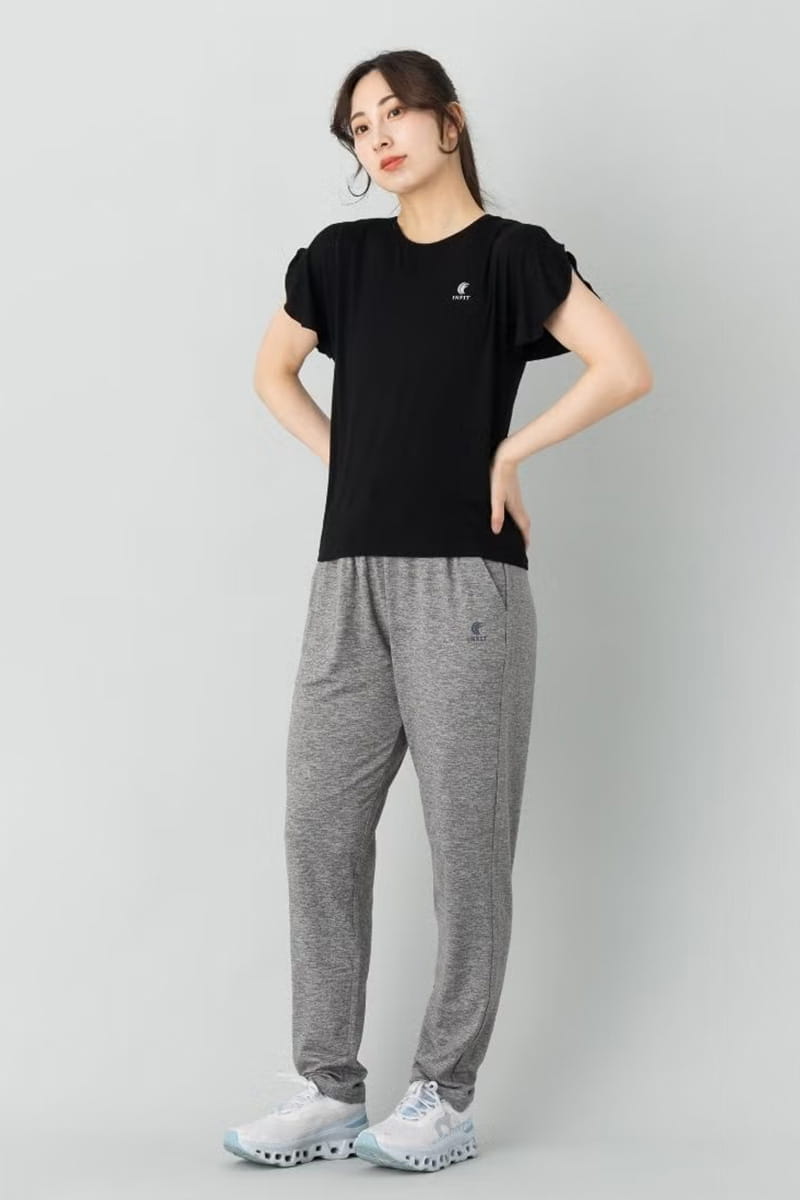 ソフトタッチロングパンツ コーデ1