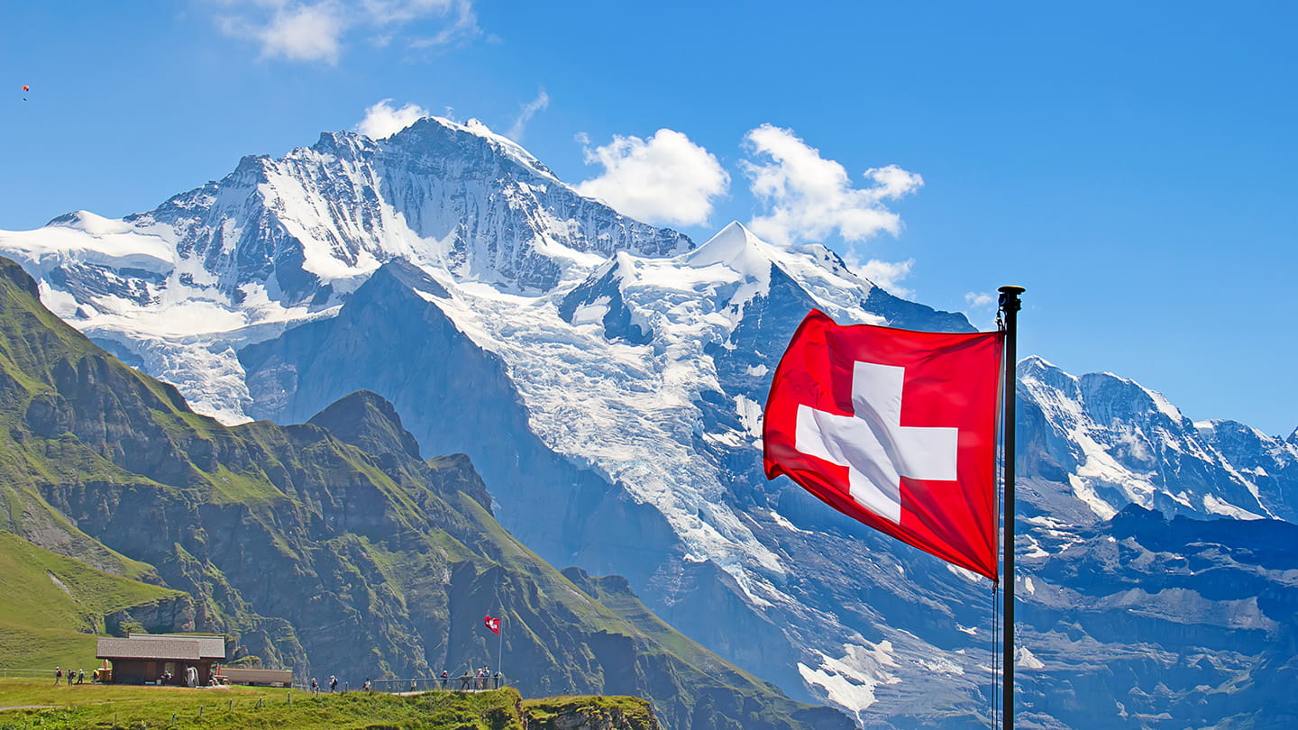 スイスアルプスの風景