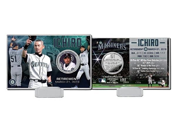 イチロー引退記念シルバーコインカード 野球 MLB メジャー メモリアル