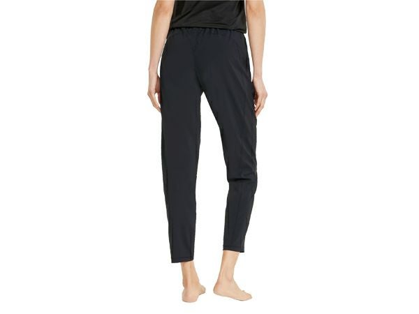 プーマPUMAスタジオテーパードウーブンパンツレディースブラック黒スポーツフィットネスロングパンツ521923-01