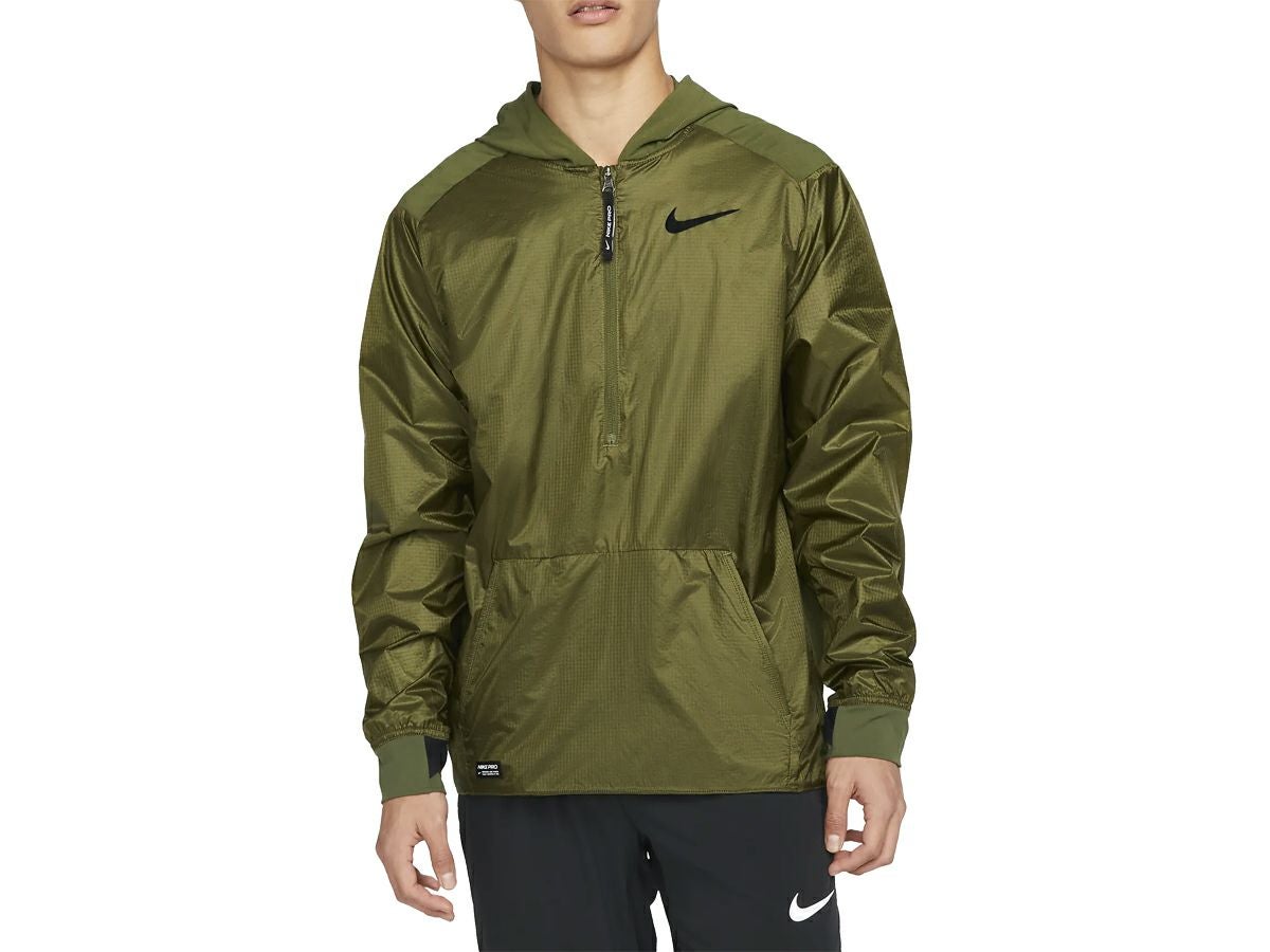 ナイキ NIKE プロ 1/2ジップ パーカー メンズ 春 秋 カーキ 枯草色