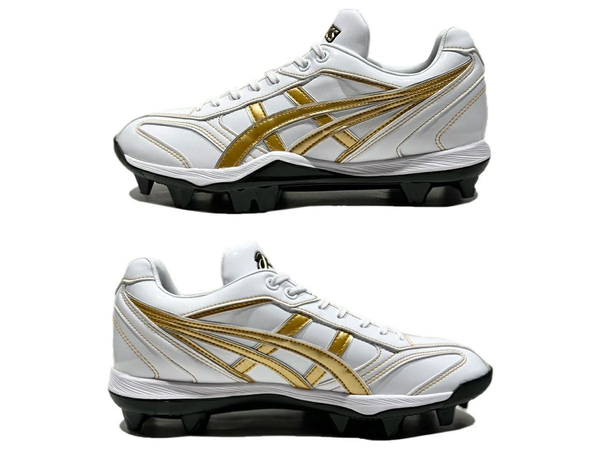 asics GOLDSTAGE スパイク ホワイト/ネイビー ASICS（アシックス） asics GOLDSTAGE ゴールドステージ マリオ