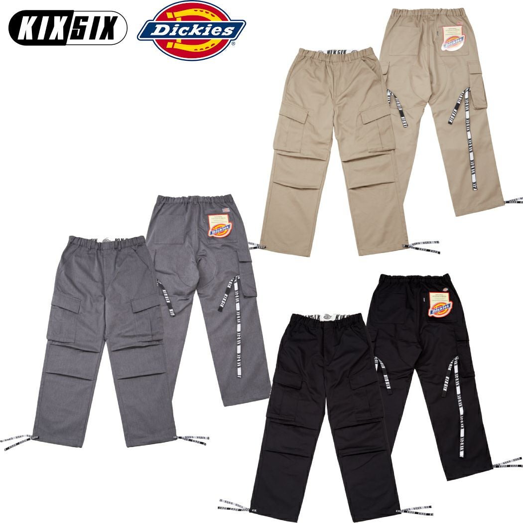 キックスシックス KIXSIX KIXSIX Dickies コラボ カーゴパンツ LOGO