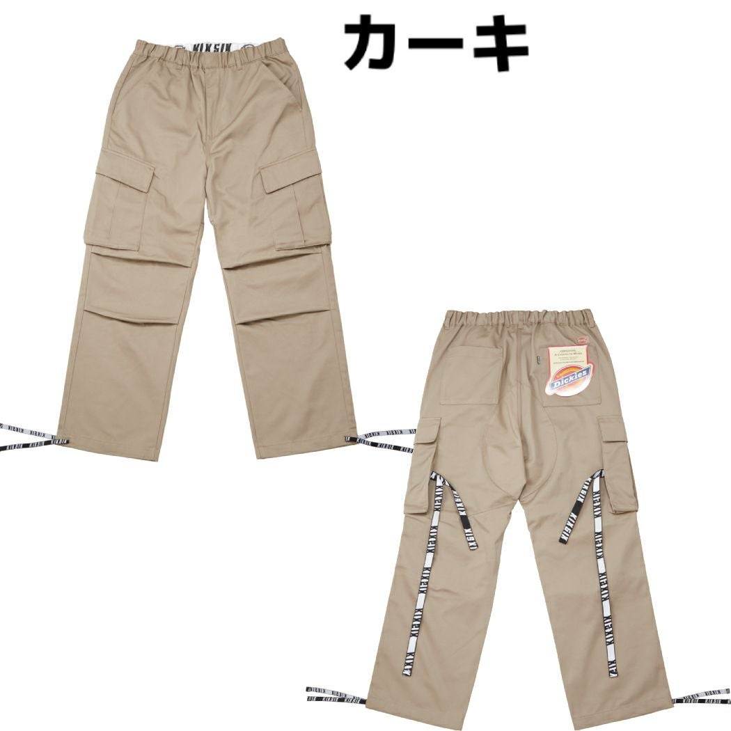 キックスシックス KIXSIX KIXSIX Dickies コラボ カーゴパンツ LOGO