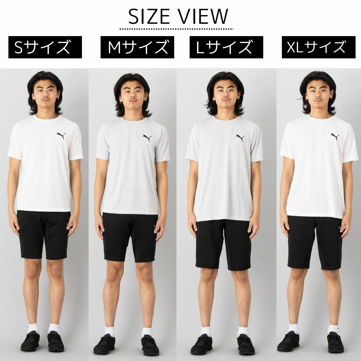 プーマPUMAメンズスポーツウェアランニング上下セットTシャツハーフパンツソックス3点セットランニングトレーニングフィットネスジムマラソンスポーツ上下セットセットアップ半袖ハーフパンツ588866657414