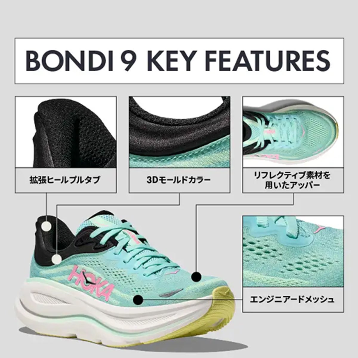 ホカ ボンダイ ワイド HOKA 9 BONDI WIDE | スポーツマリオ公式通販サイト