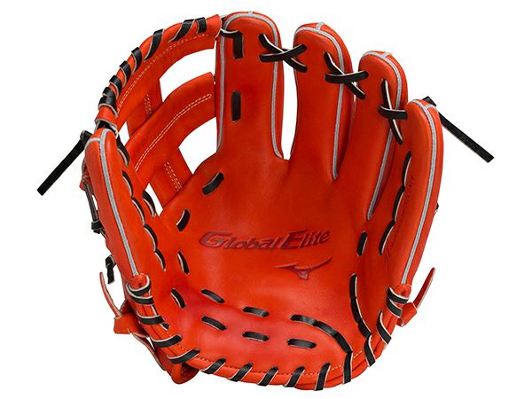 Global Elite 硬式グローブ レッド 収納袋付き ミズノ 専用グラブ袋付き グローバルエリート aラインタイプ 硬式用
