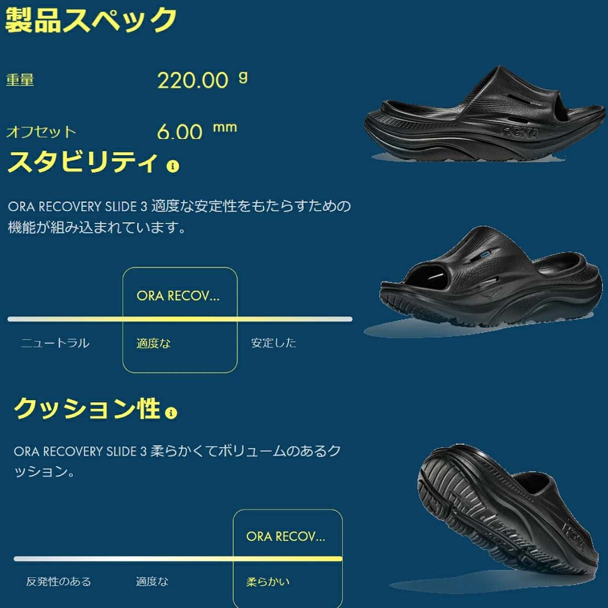 ホカ オラ リカバリー スライド3 HOKA ORA RECOVERY SLIDE 3