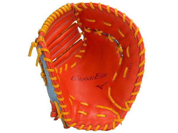 ミズノMIZUNO専用グラブ袋付きグローバルエリート軟式用グラブ一塁手用インフィニティNEOTK型オレンジレッド野球軟式グローブファーストミット1AJFR28300-2962/5221