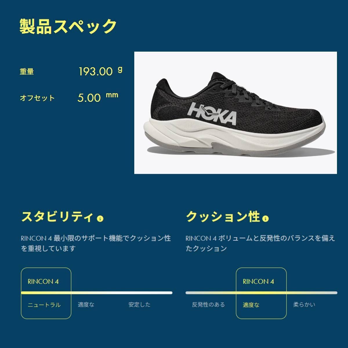 ホカ リンコン4 ワイド レディース HOKA RINCON 4 WIDE | スポーツ