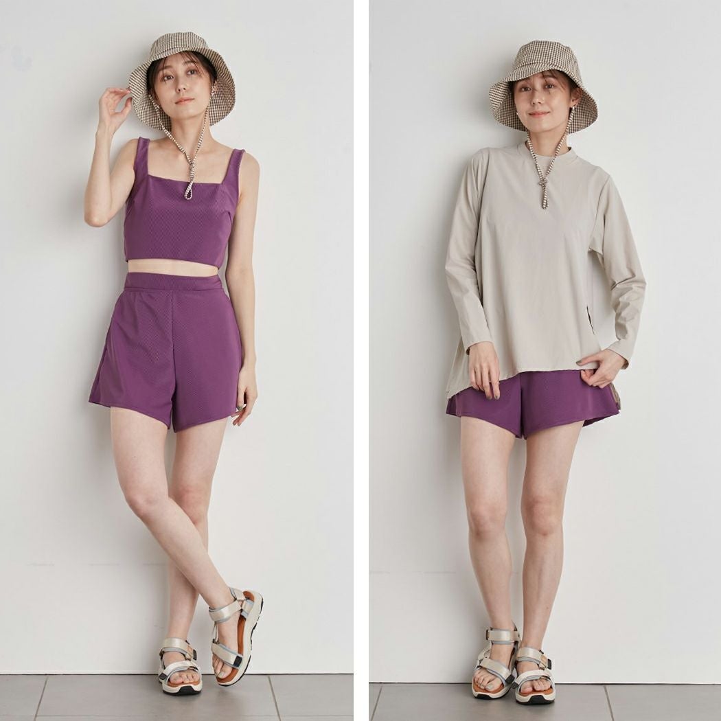 エミemmiemmiatelierミニマルバケットハットカーキチェックブラックカジュアル帽子バケハ13WGH231307