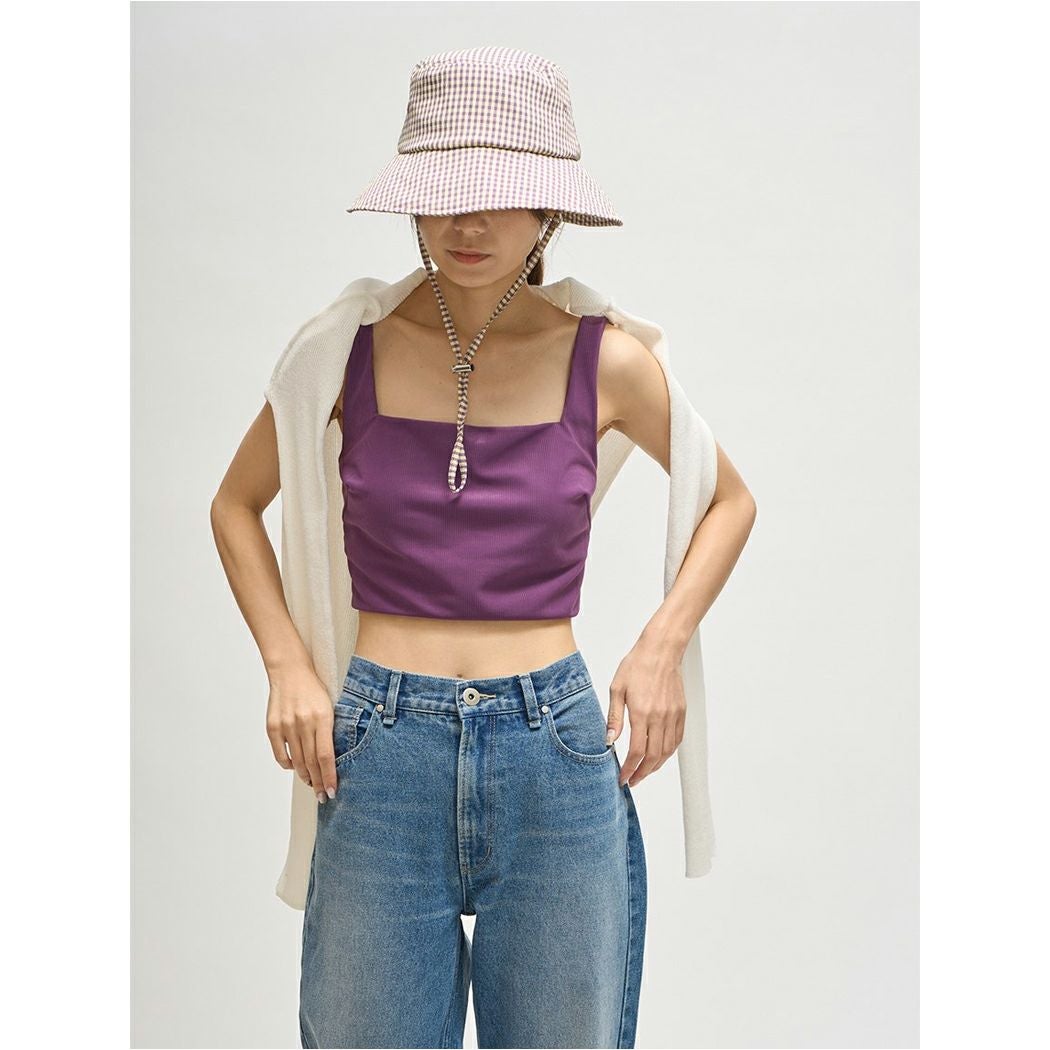 エミemmiemmiatelierミニマルバケットハットカーキチェックブラックカジュアル帽子バケハ13WGH231307