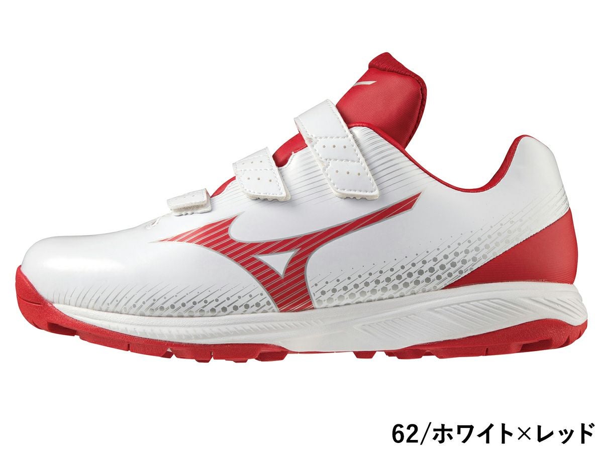 ミズノ MIZUNO ライトレボトレーナーCR ホワイト ネイビー レッド 野球