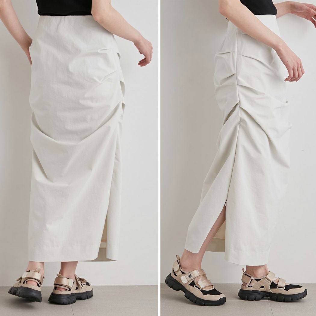 エミ emmi emmi atelier タック入りストレッチタイトスカート