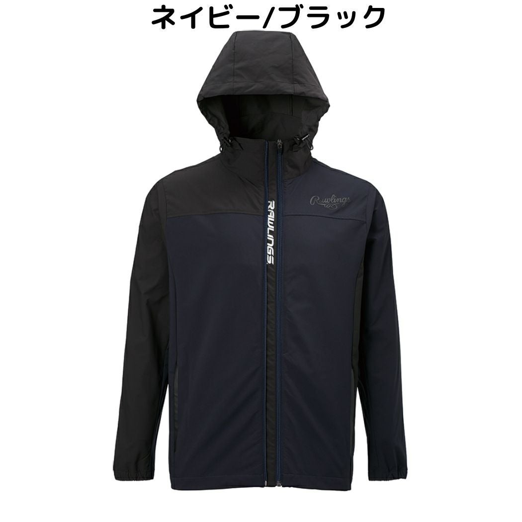 ローリングスRawlingsBLACKLABELブラックレーベルパワーストレッチカラーコンビジャケット一般野球トレーニングウェアジャケットウィンドブレーカーAOS13F01