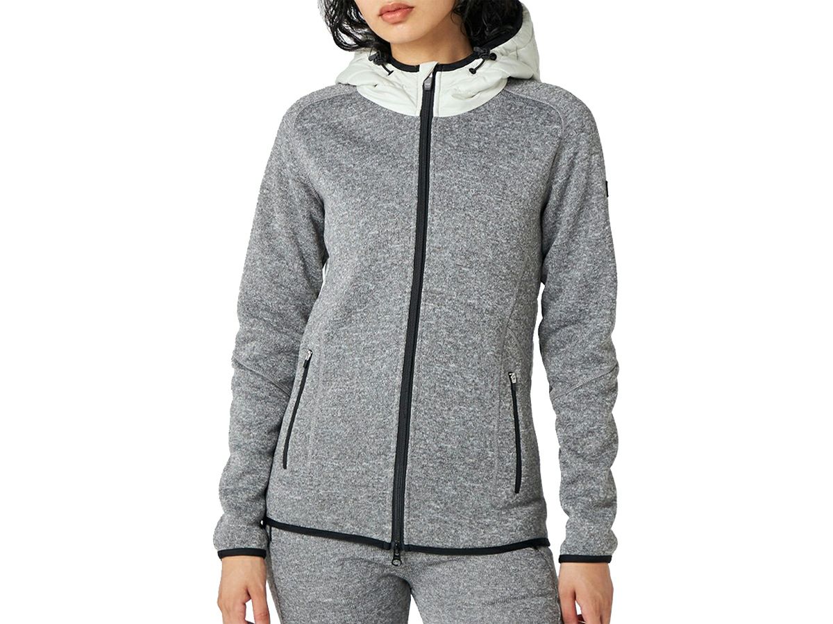 【値下げ】SN super natural  中綿フリースニットパーカー スーパーナチュラル sn super.natural エスエヌ FLEECE COMBI ZIP
