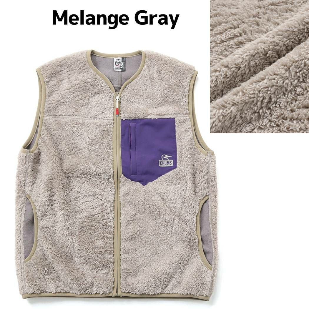 チャムス CHUMS Bonding Fleece No Collar Vest ボンディングフリー