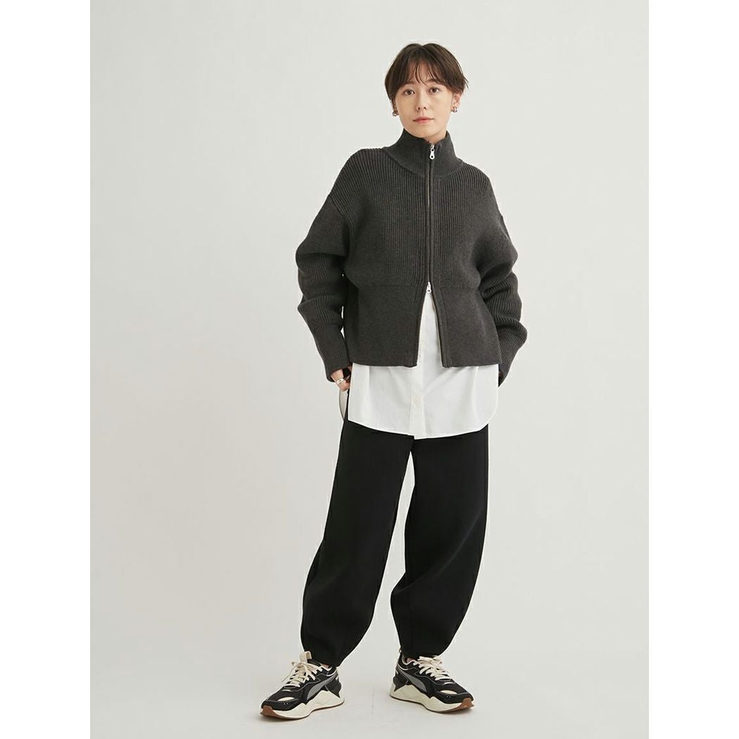エミ emmi emmi atelier フロントジップニットカーディガン レディース