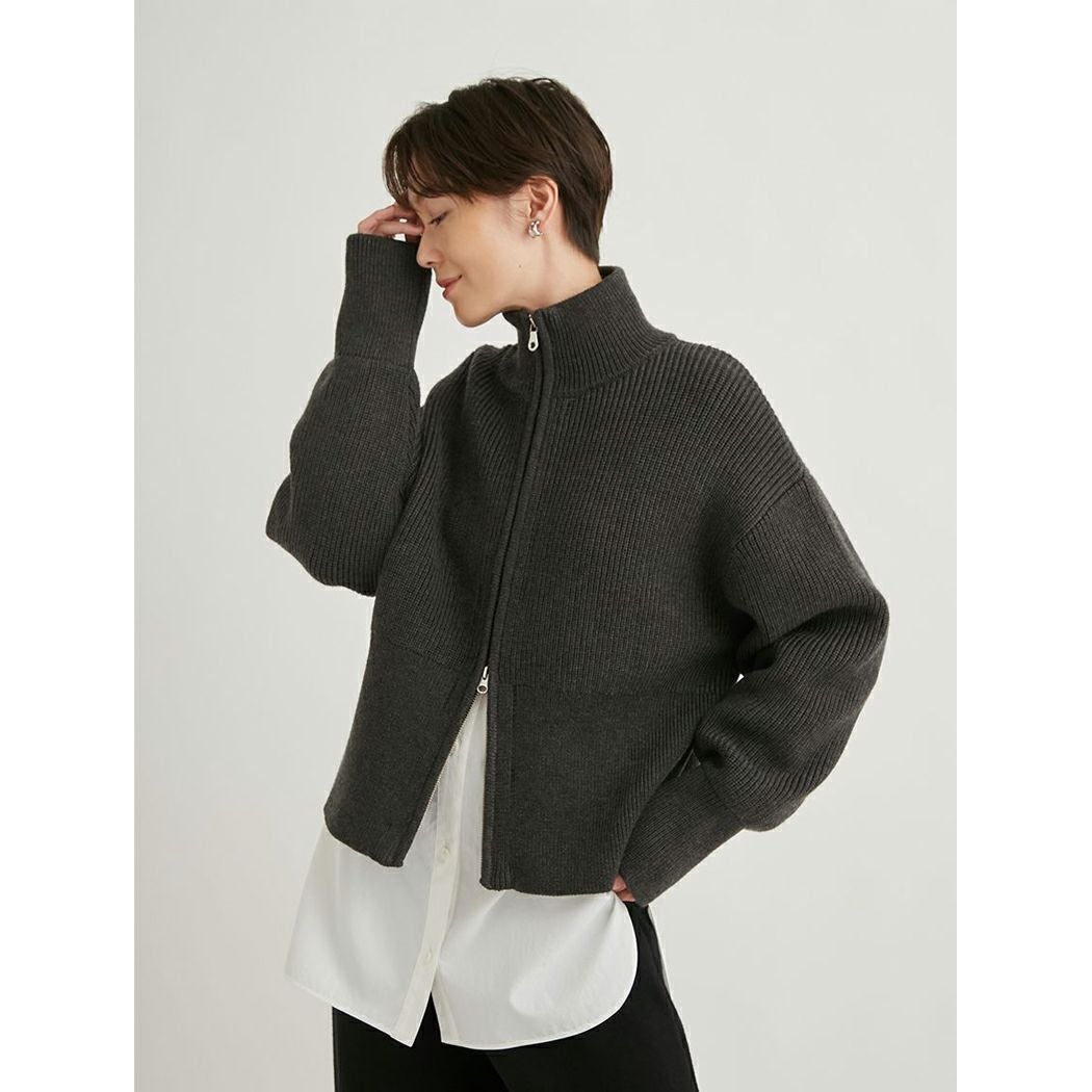 【新品タグ付き】 emmi フロントジップ ニットカーディガン ブラック エミ 000000072530-09.jpg?size=l&w=