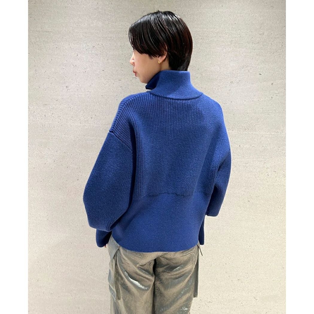 【新品タグ付き】 emmi フロントジップ ニットカーディガン ブラック エミ 新品タグ付き】 emmi フロントジップ ニットカーディガン ブラック