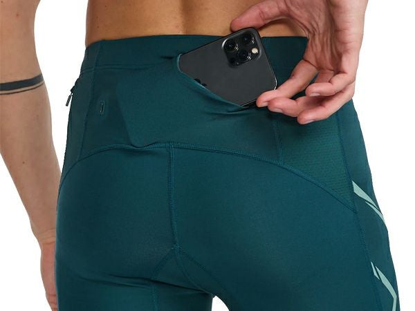 2XU コンプレッションタイツ ブラック/グリーン 2XU パワーリカバリーコンプレッションタイツ(ブラック) MA4417B BLK
