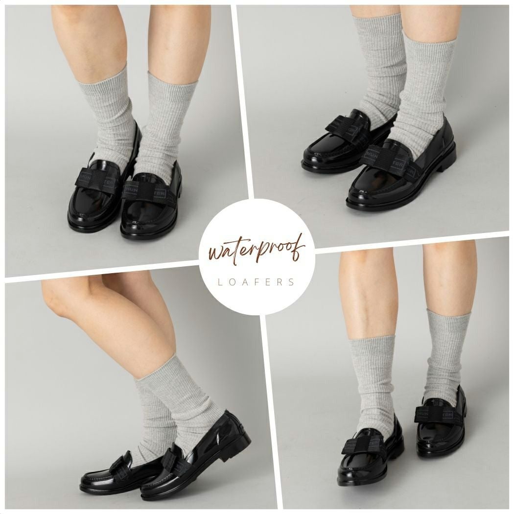 ハンター HUNTER 【正規取扱販売店】REFINED BOW GLOSS PENNY LOAFER