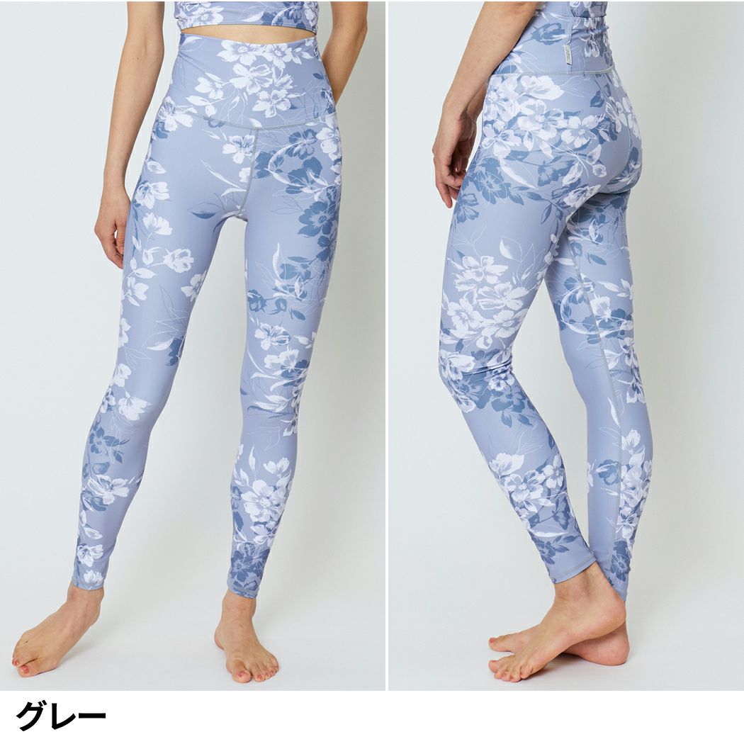 ジュリエ SnowFlowerプリントスーパーハイライズレギンス ポケット付き