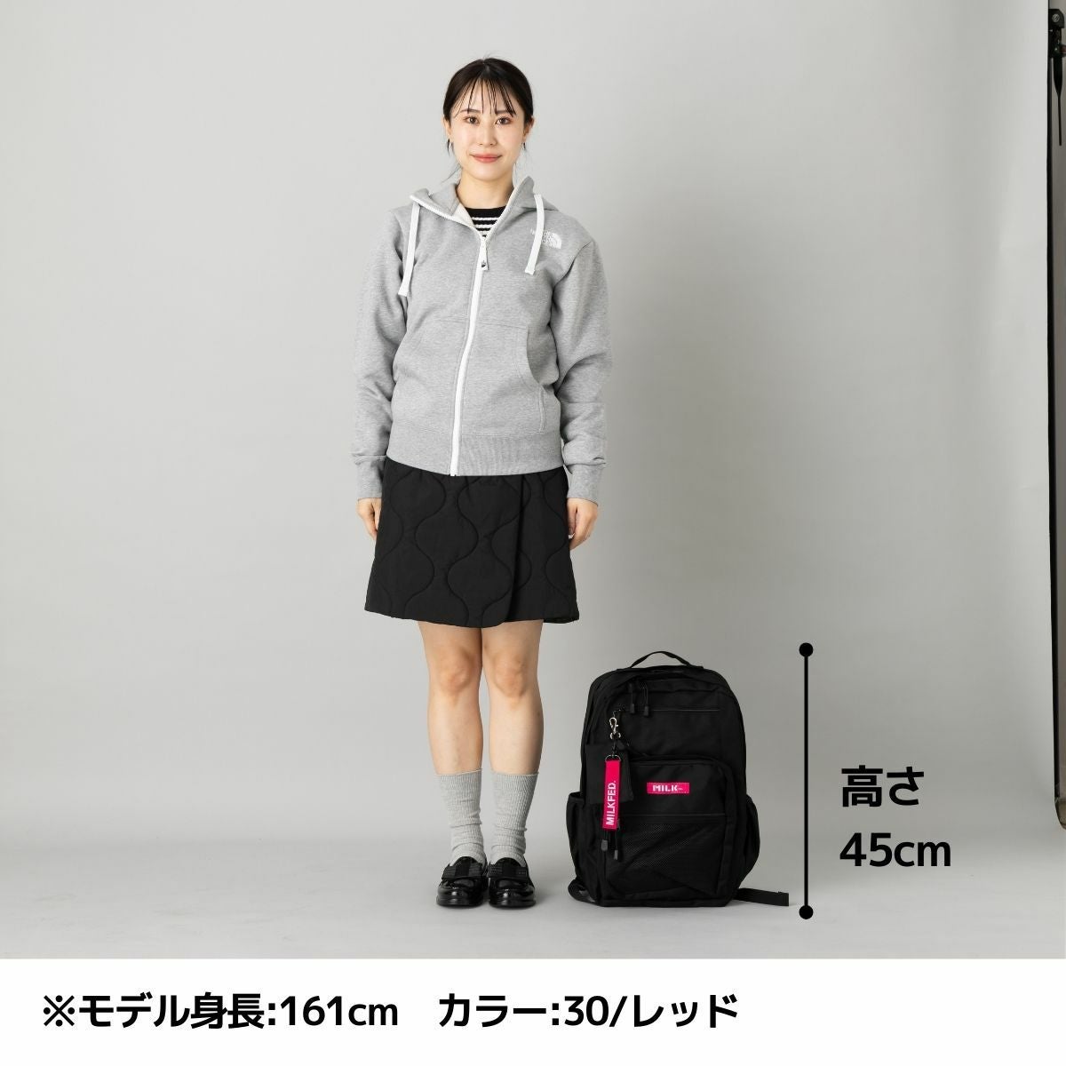 ミルクフェド MILKFED. W ZIP BACKPACK ダブルジップ バックパック