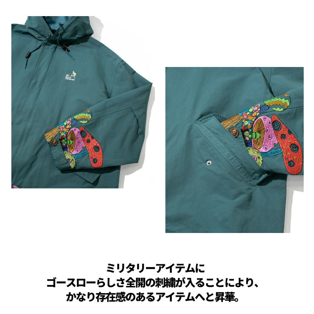 ゴースローキャラバン go slow caravan コットンナイロンパネル刺繍