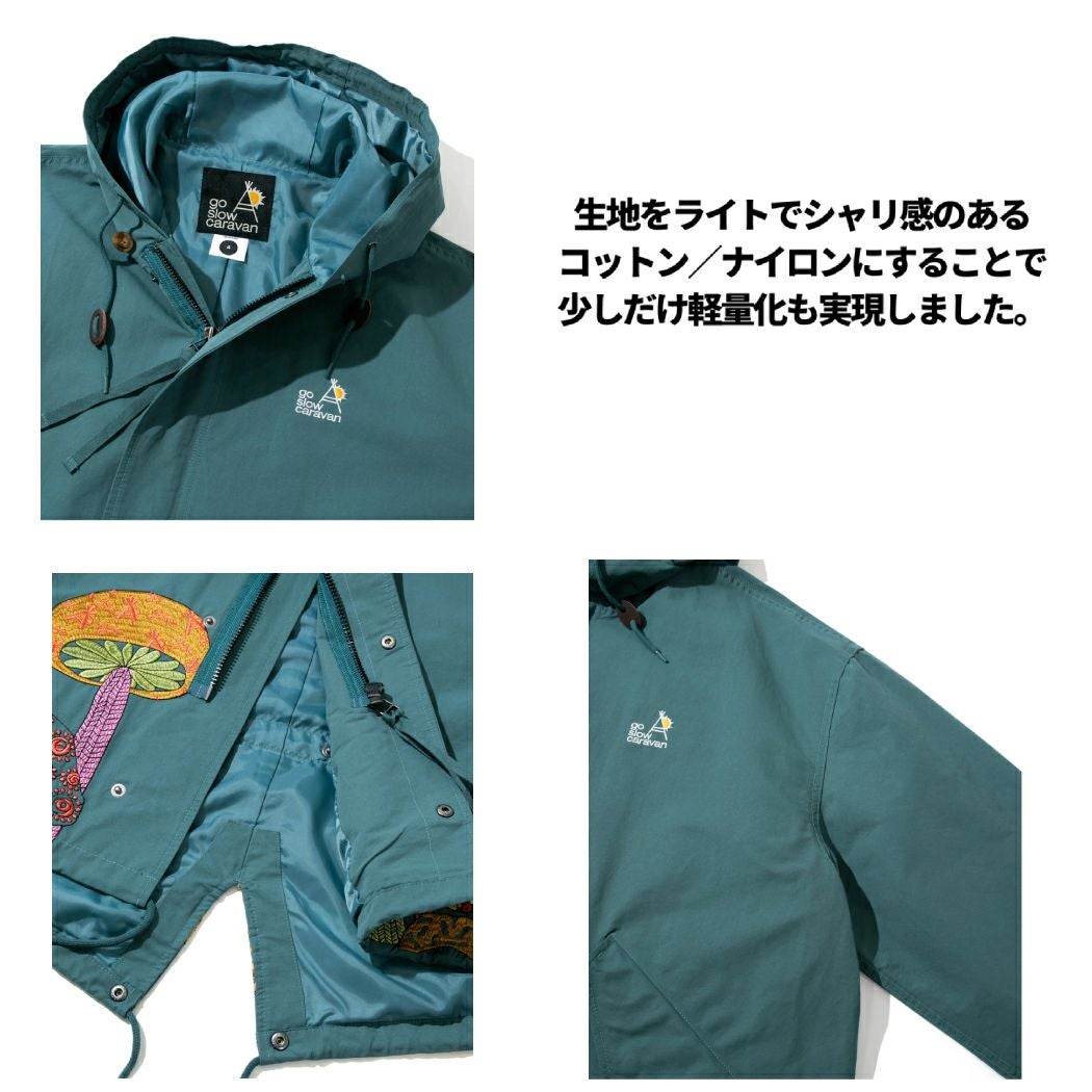 ゴースローキャラバン go slow caravan コットンナイロンパネル刺繍