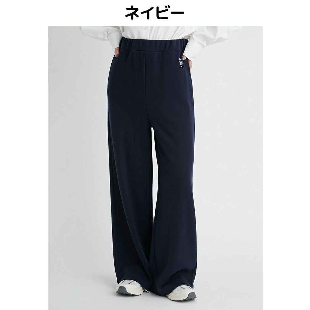 エミ emmi emmi atelier ewcロゴスウェットパンツ レディース ネイビー