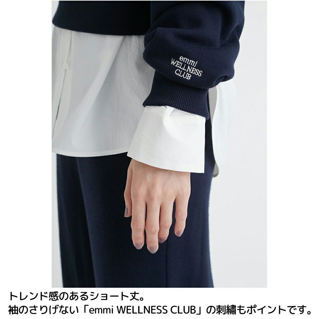 エミ emmi emmi atelier ewcショート丈ロゴスウェット レディース