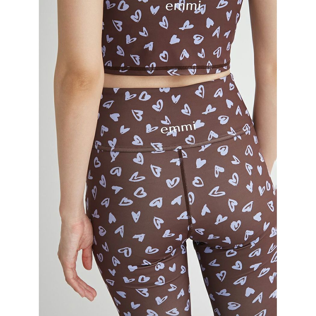 エミ emmi emmi yoga ペイントハートハイウエストレギンス レディース