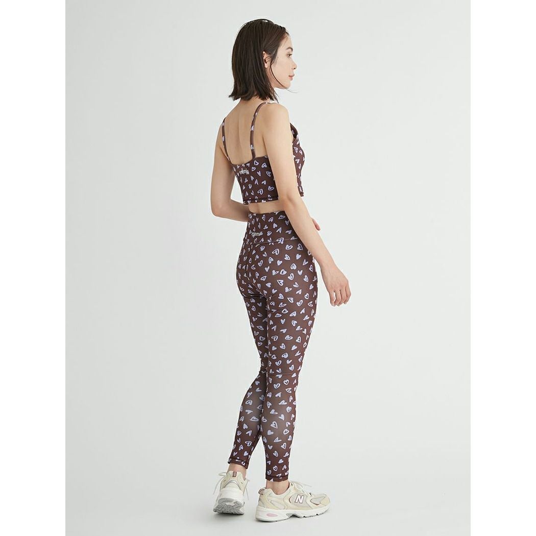 エミ emmi emmi yoga ペイントハートハイウエストレギンス レディース