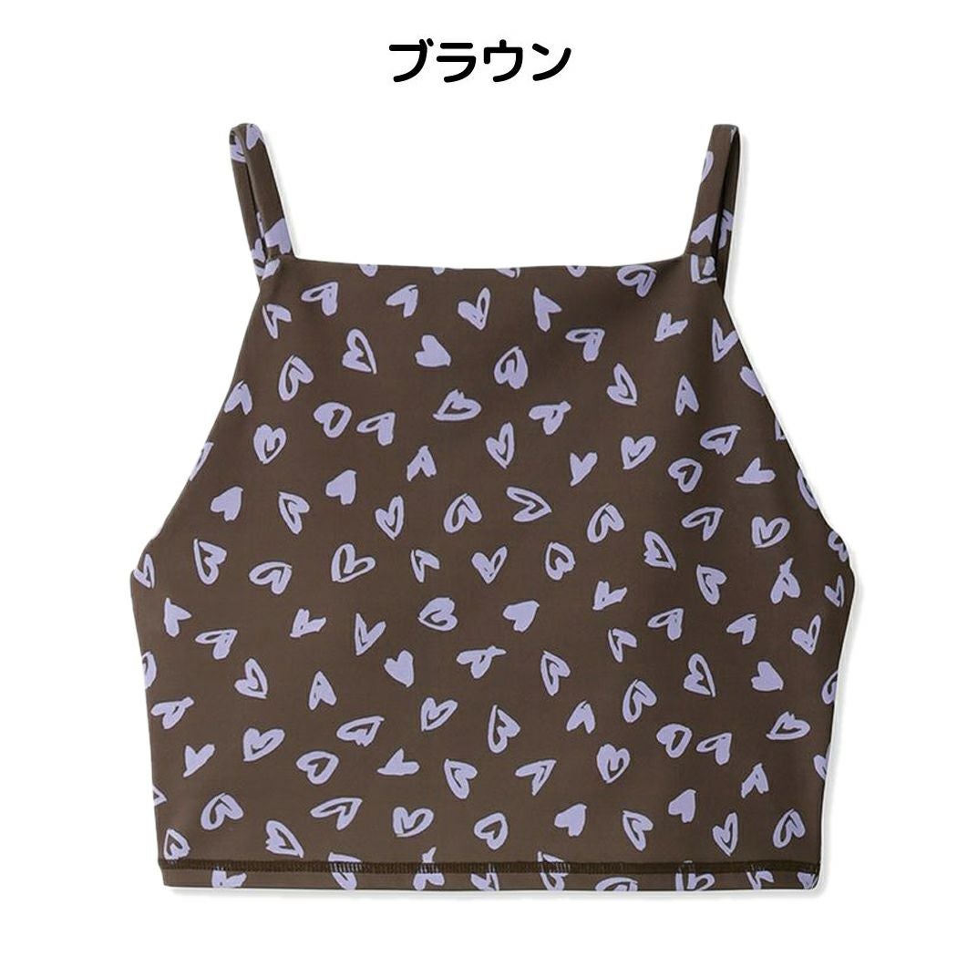 エミ emmi emmi yoga ペイントハートブラトップ レディース ブラウン