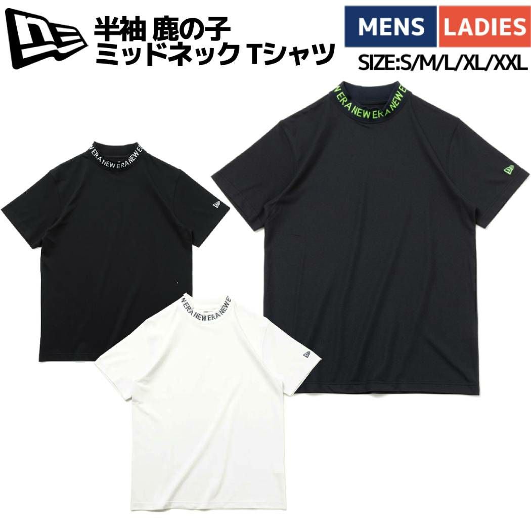 ニューエラ ゴルフ 半袖 鹿の子 ミッドネック Tシャツ ゴルフウェア