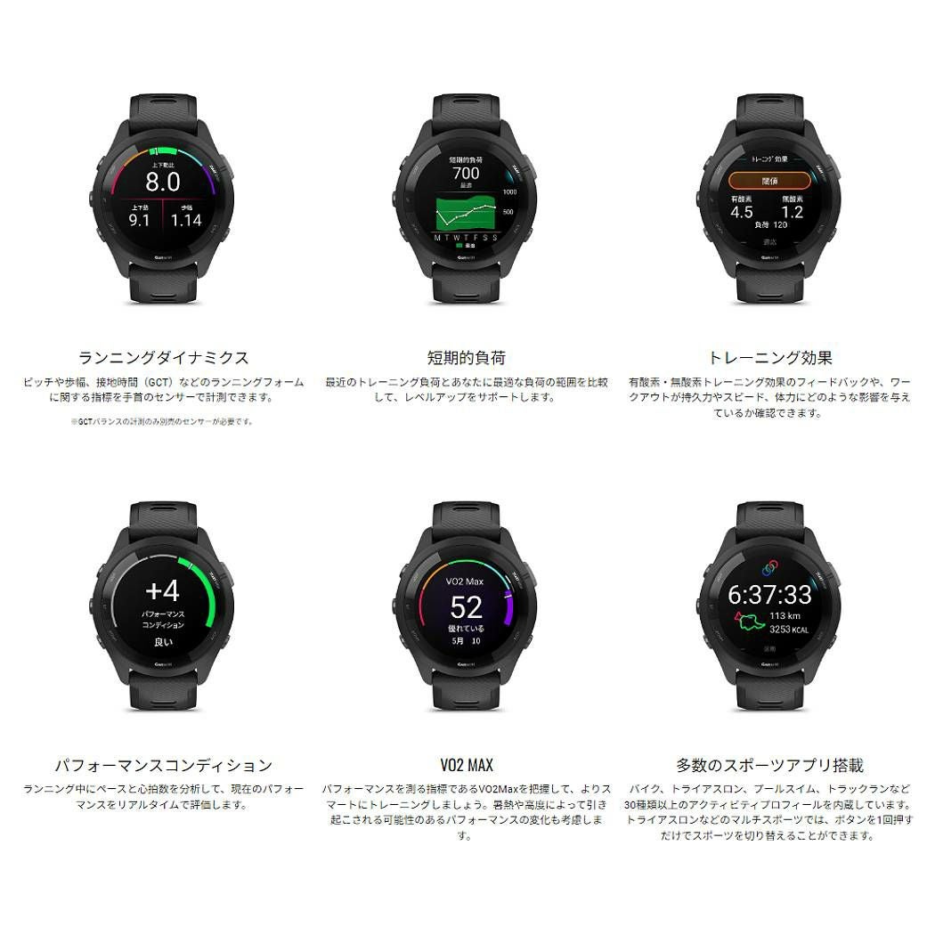 ガーミン GARMIN Forerunner 265 フォアランナー ランニングウォッチ
