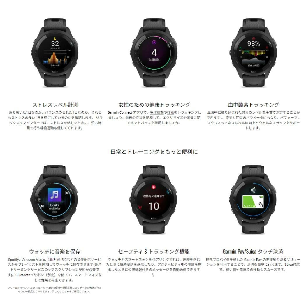 ガーミン GARMIN Forerunner 265 フォアランナー ランニングウォッチ