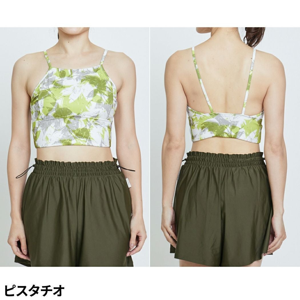 Julier RibFloretプリント トップス ジュリエ Julier ribbon flowerプリントショートトップス パット付き