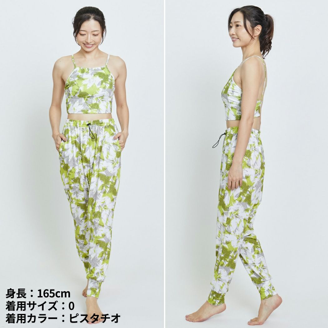 ジュリエ flowerプリントショートトップス パット付き 水着 水陸両用