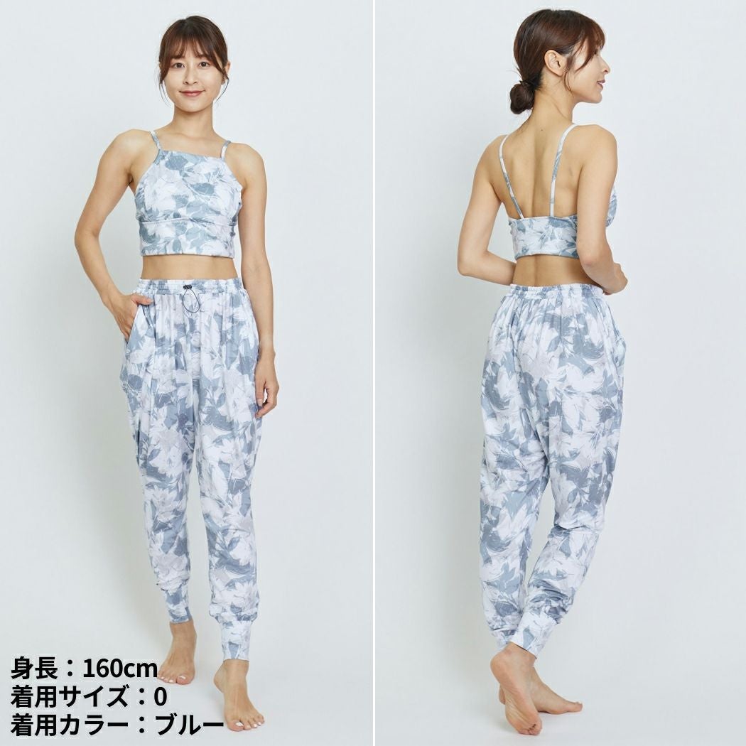 ジュリエ flowerプリントショートトップス パット付き 水着 水陸両用