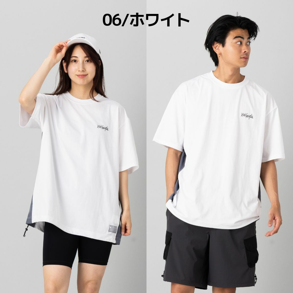 インフィット サイド切り替えリラックスフィットTシャツ マーク