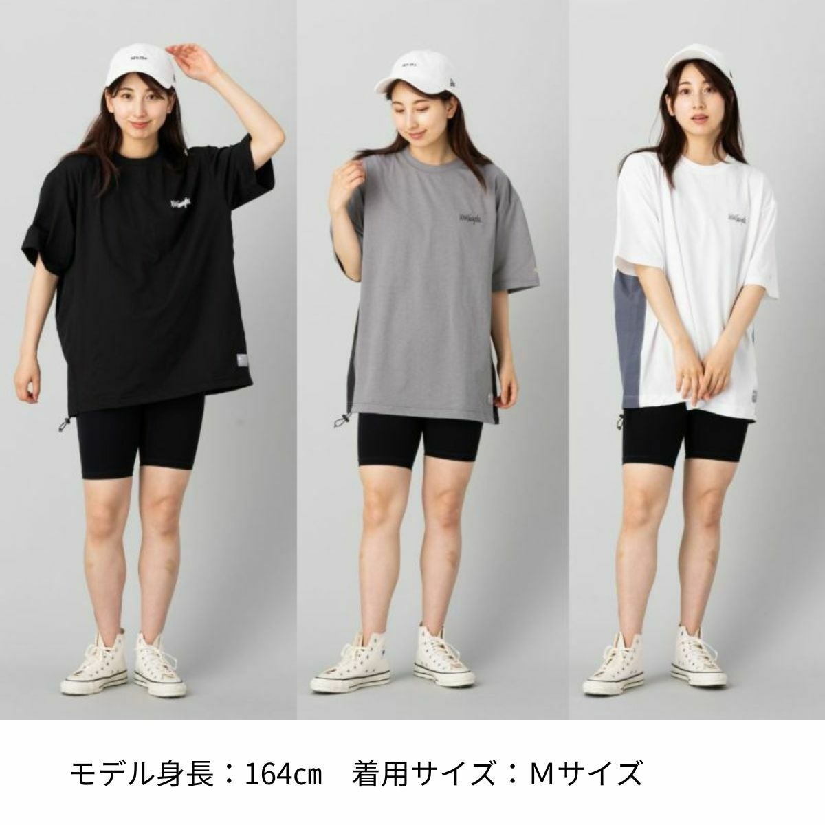 インフィット サイド切り替えリラックスフィットTシャツ マーク