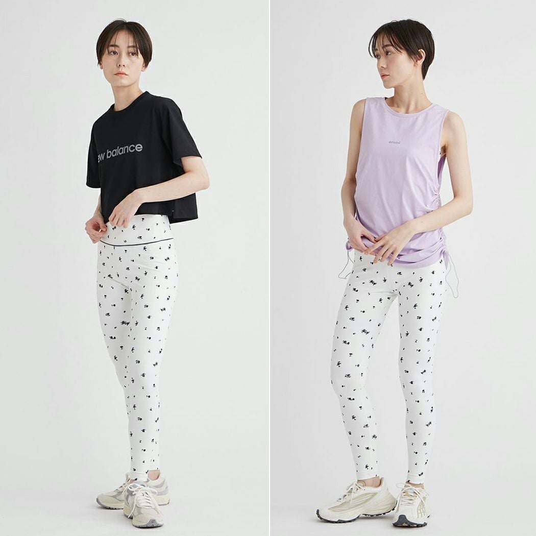 エミ emmi emmi yoga ミニフラワーUVカットレギンス レディース