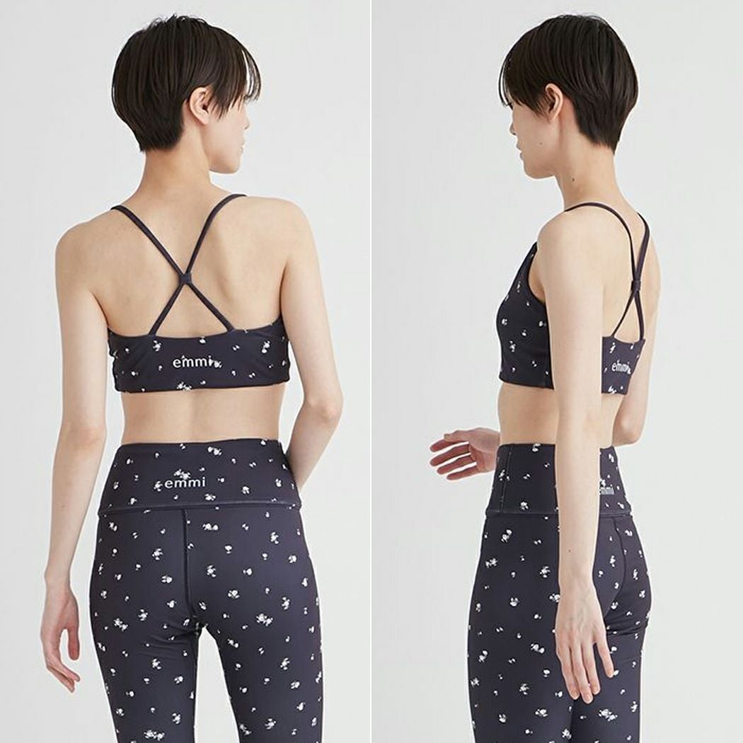 ミニフラワーUVカットブラトップ　ミニフラワーUVカットレギンス　セット　エミ emmi（エミ）の「【emmi yoga】ミニフラワーUVカットブラトップ