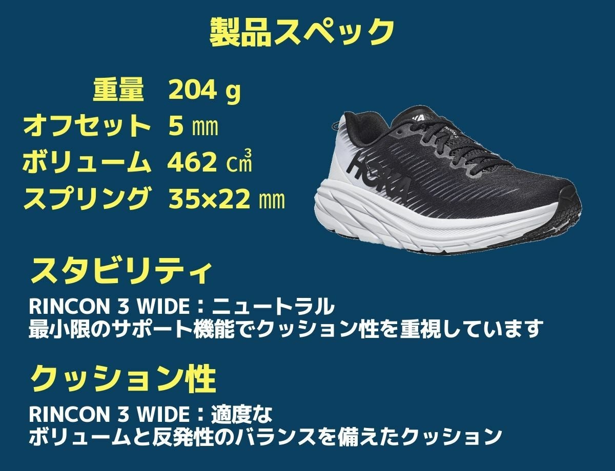 ホカ リンコン ワイド ランニングシューズ ランニング マラソン ロード