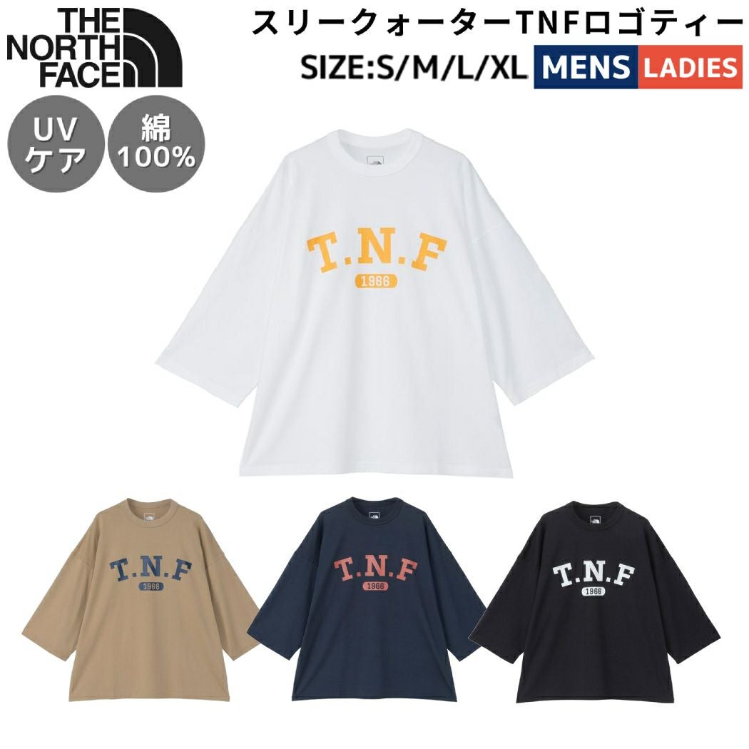 ザ・ノース・フェイス スリークォーターTNFロゴティー 綿100
