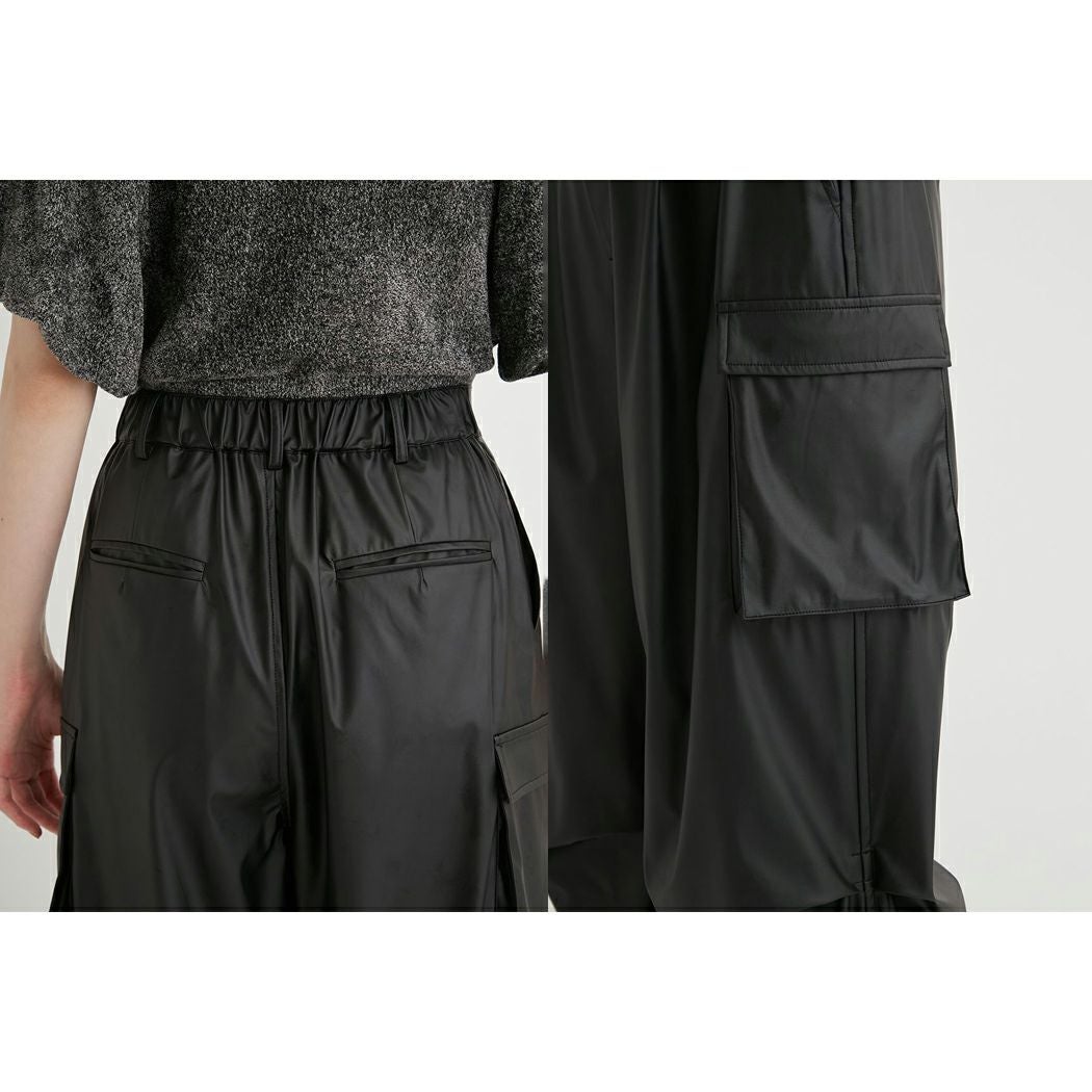 エミ emmi タックドロストフォルムカーゴパンツ レディース ブラック