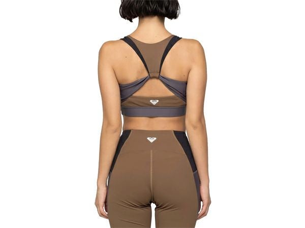 ロキシー ジャンプ ハイ メタリック ブラ 水陸両用 速乾 UVカット 茶色
