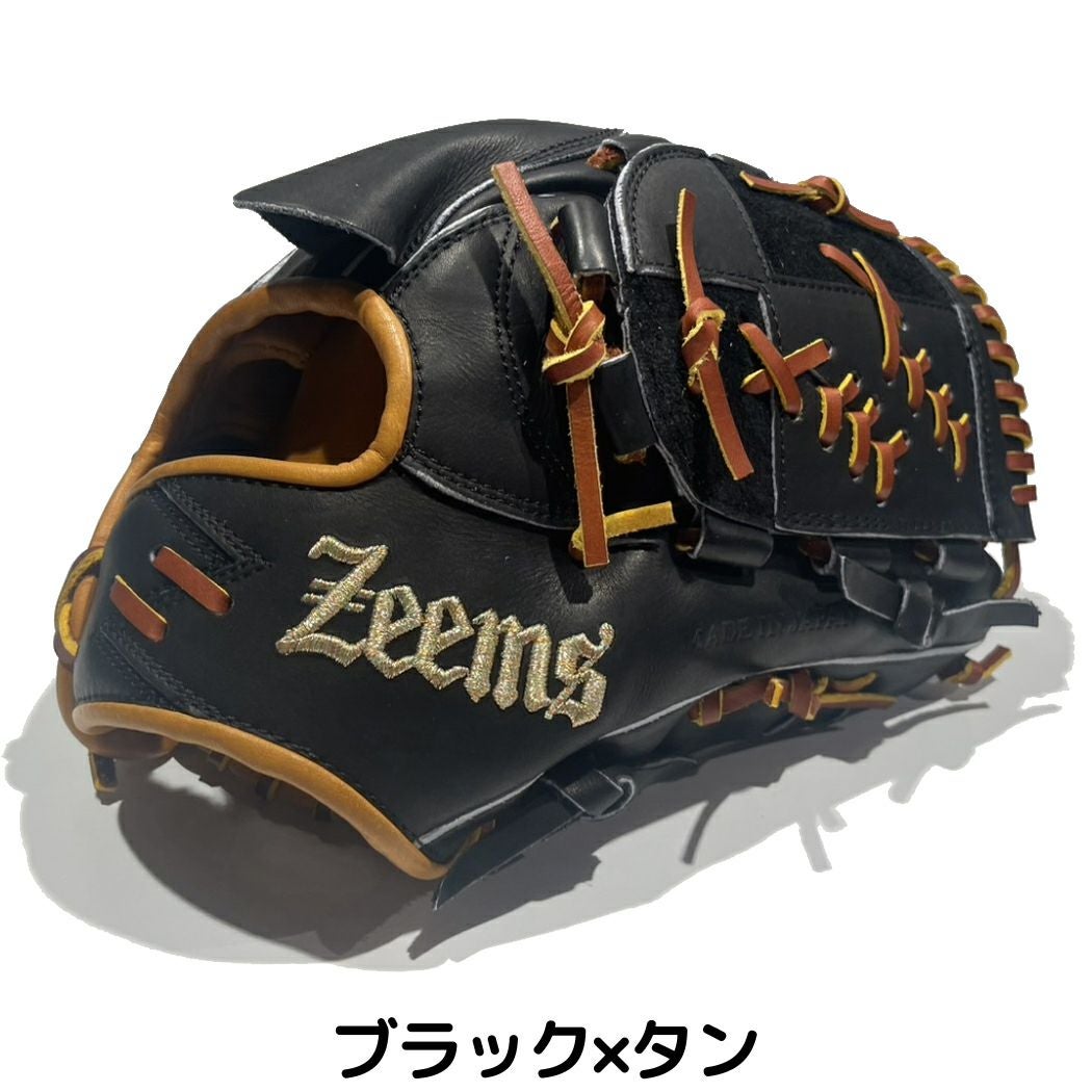 ジームス Zeems 限定 軟式用グラブ 投手用 三方親 ZEEMSロゴマーク PB